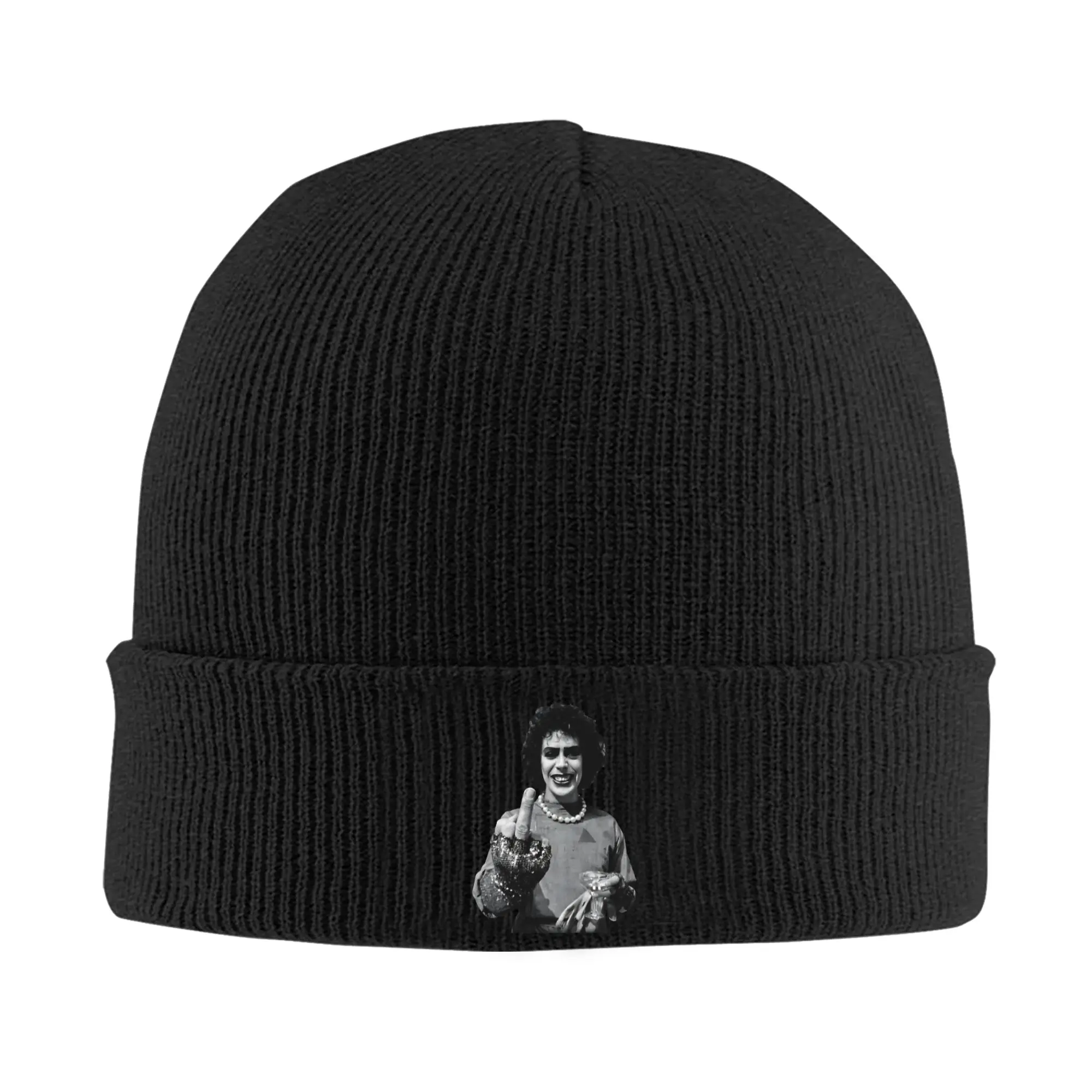 Tim Curry Horror Movie Knitted Hat Women's Men's Beanie Autumn Winter Hats Acrylic Frank The Rocky Horror Picture Show Warm Cap