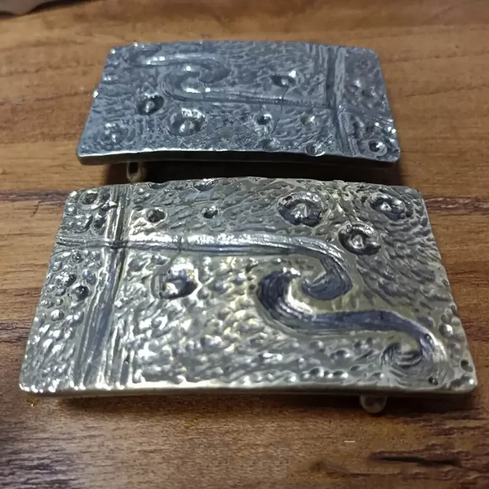 الصلبة النحاس نيزك الدوامة الحالية تصميم حزام مشبك للجلود الحرفية صنع حزام DIY بها بنفسك عرض 38 مللي متر