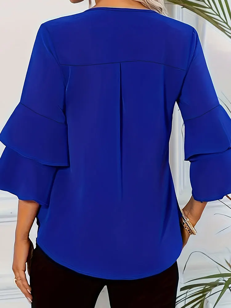 เสื้อเชิ้ตขนาดบวกของผู้หญิง ฤดูร้อน เสื้อเชิ้ตหรูหรา เก๋ไก๋ เสื้อเชิ้ตแฟชั่นสตรีลําลอง