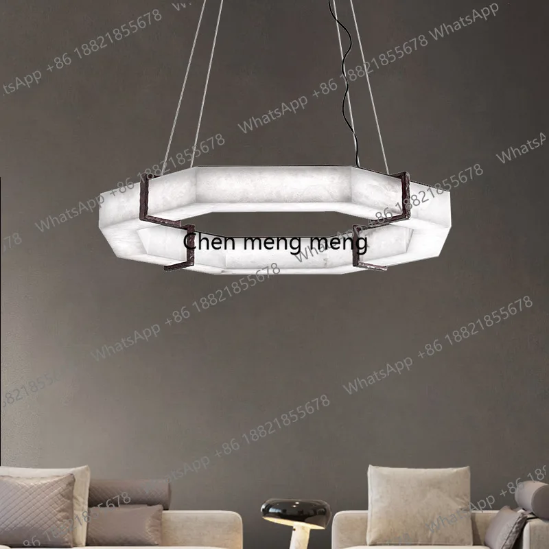 

Spanish marble chandelier light luxury Nordic living room lamp designer high-end dining room bedroom
