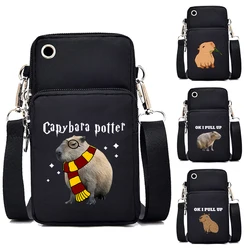 Capybara Potter damska torba na telefon komórkowy japońska Mini torba Crossbody Capybaras żeńska torba na kartonik Harajuku zwierzęca torebka