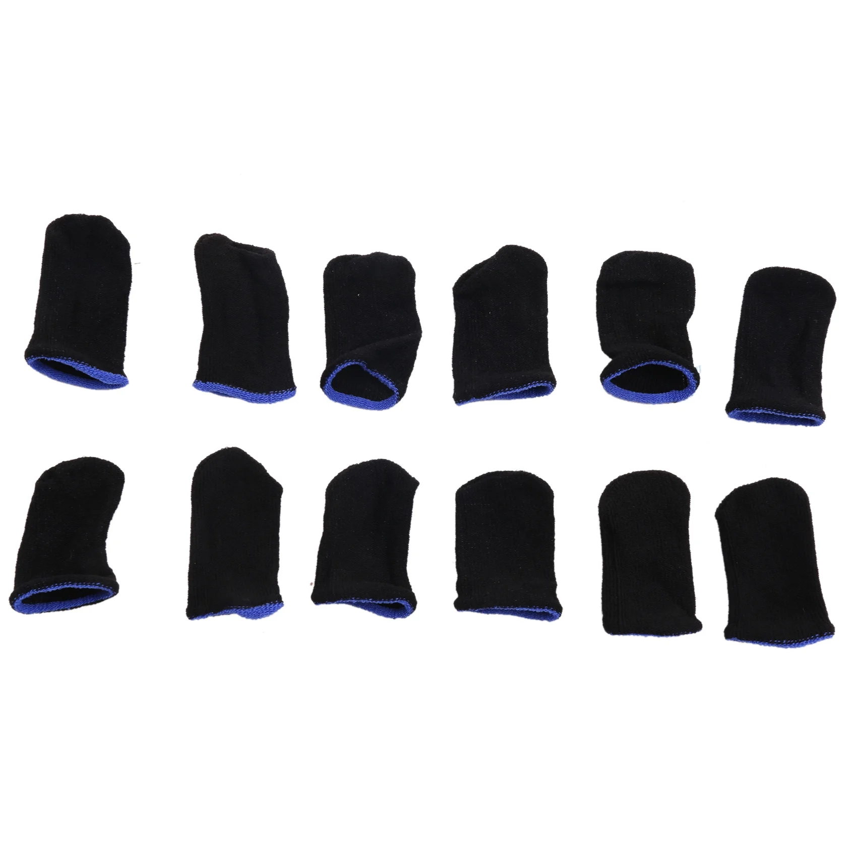 Carbon Fiber Finger Sleeves para PUBG Jogos Móveis, Tela De Contato, 18 Pinos, 12 Pcs