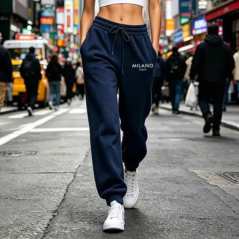 2026 Womens Sweatpants Printing Casual Pants Outdoors Sports Jogging Woman Trousers Fashion Running Pants Versatile Streetwear