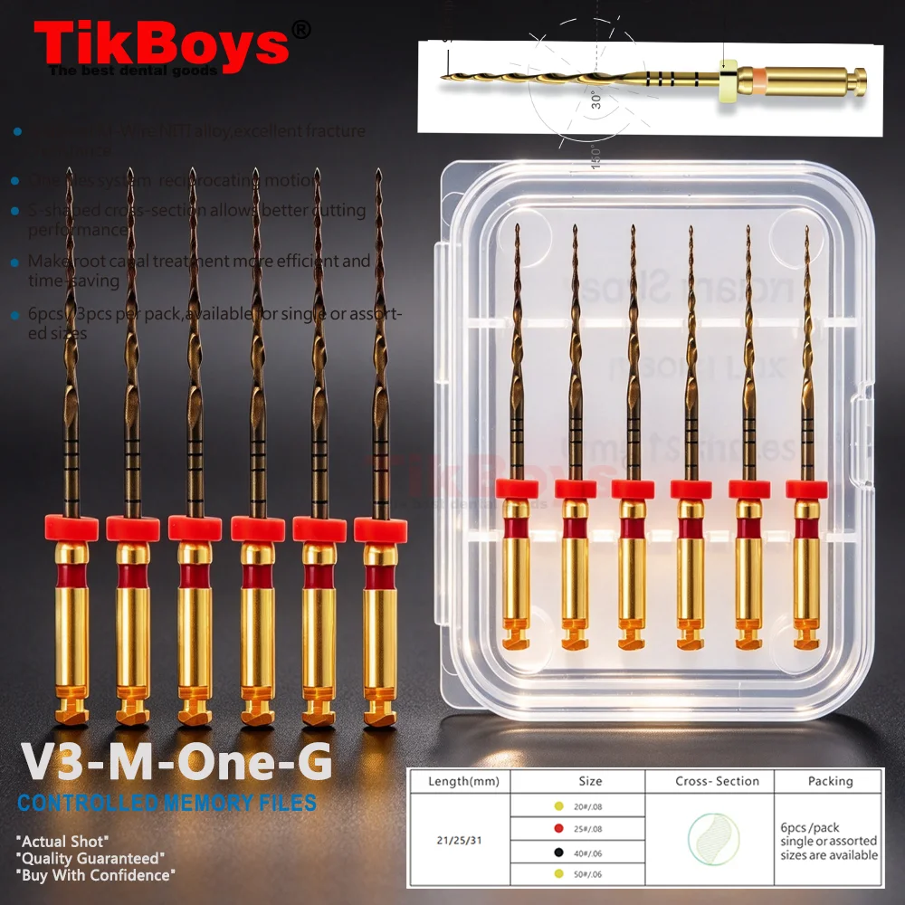 Dental Reciprocating Blue Heat Files R25 25mm Reciprocation Endo NITI File Dental Only One Files Dentistry Endodontic Instrument