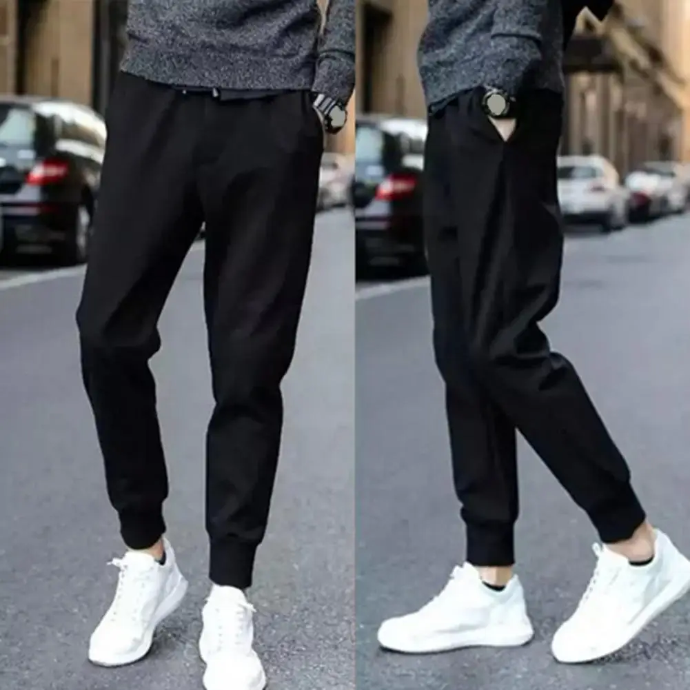 Bequeme Männer Freizeit hose Männer Polyester Jogging hose vielseitige Herren Sport hose stilvoll atmungsaktiv bequem für aktiv