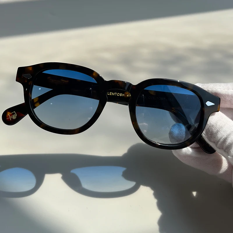 46 SIZE High Quality Acetate Sunglasses For Men And Women Designer Brand Lemtosh Frame Vintage Sun Glasses Gradient lens