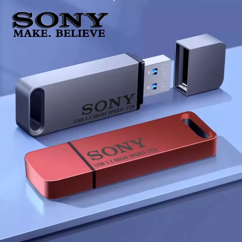 سوني 2 تيرا بايت USB 3.1 Type-C محرك فلاش عالي السرعة قرص U معدني مقاوم للماء عصا الذاكرة لنقل بيانات هاتف الكمبيوتر