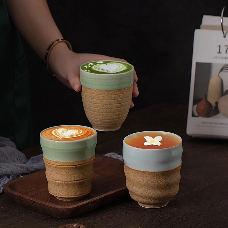 

Celadon ceramic Tea Grain Milk mug Tumbler Drinkware Ceramic Espresso Coffee