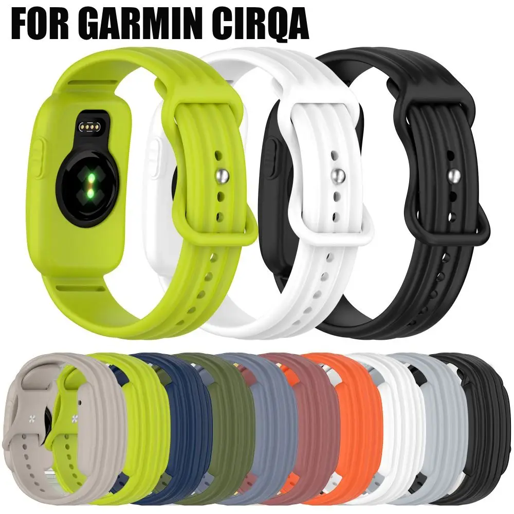 Silicone Smart Band Strap Replacement Integrated Wristband Bracelet Soft Flexible Adjustable Watch Band for Garmin CIRQA