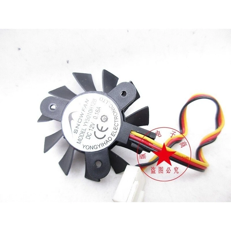 D 1 PCS FOR SNOWFAN Fan YY5010H12B DC12V 3 wire cooling fan hole distance 27mm