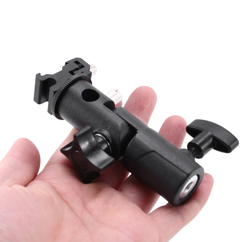 ตัวยึดกล้องแบบแฟลชสปีดไลท์ตัวยึดร่มที่ยึดไฟฉายขาตั้งหลอดไฟหมุนได้แบบมืออาชีพที่จับรองเท้าสำหรับ Canon N