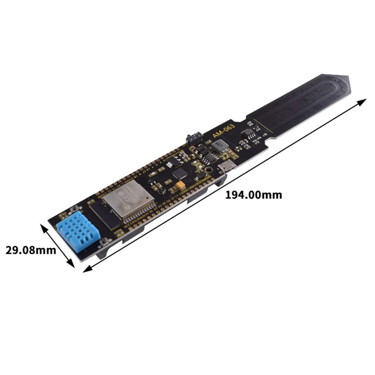 ESP32 WIFI Bluetooth Temperature Humidity and Soil Module Remote Monitor with 18650 Battery Holder Module