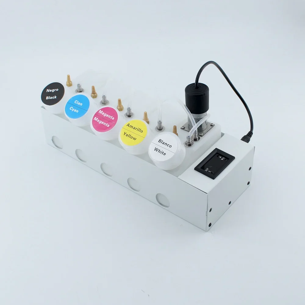 ET-8550 L18050 XP15000 250ML DTF CISS Ink System Convert DIY Kit White Ink Tank Shake with Built-in Timer For Epson L8050 18100