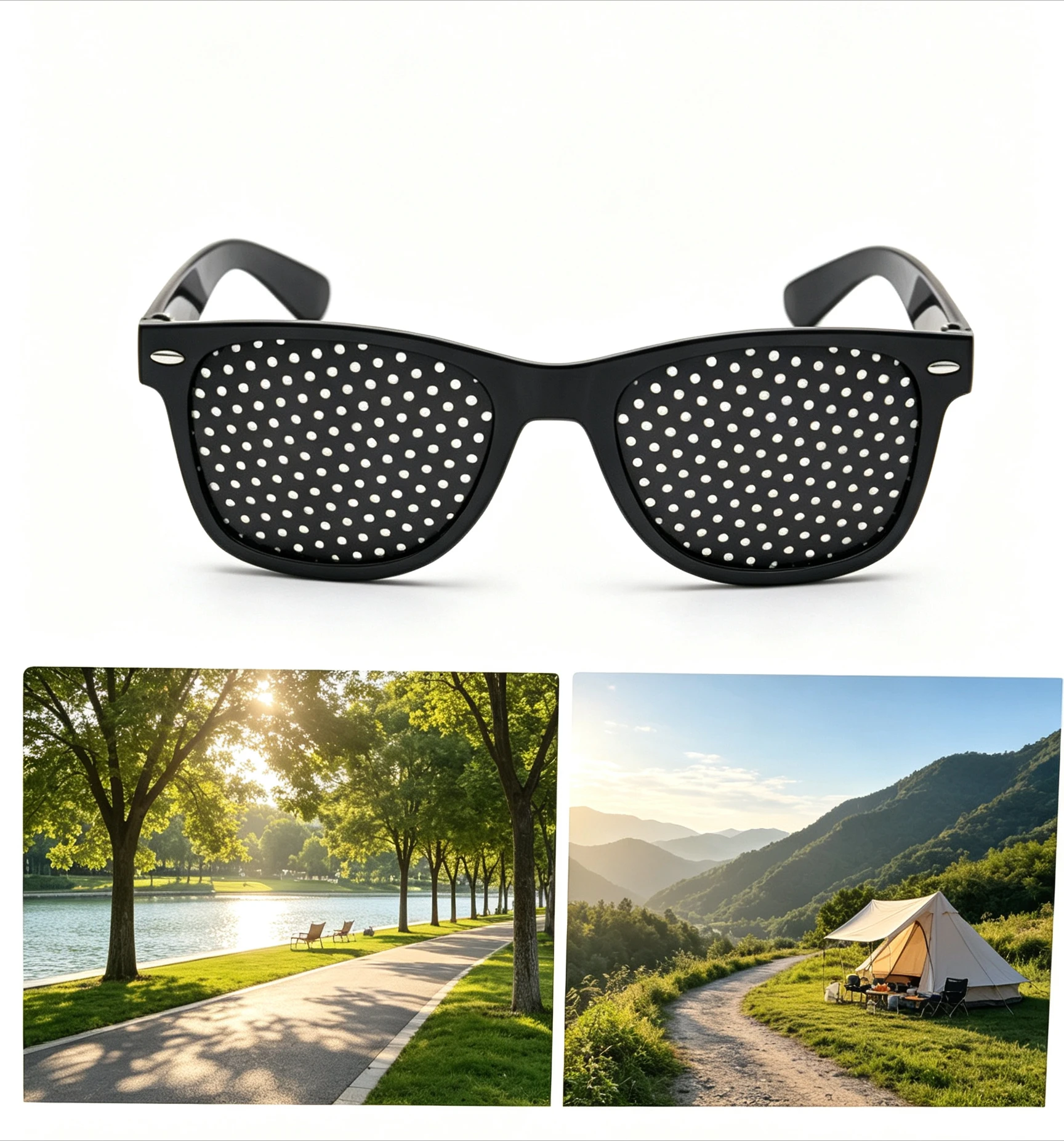 Anti-fatigue Vision Care Wearable Corrective Glasses Improve Stenopeic Pinhole Pin Hole Glasses Eye Protection For Men Women