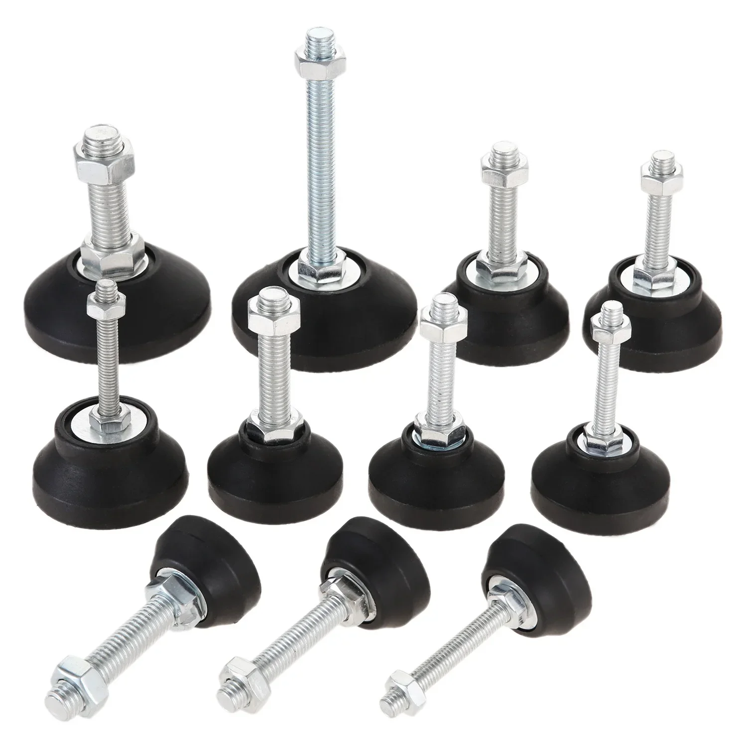 4 Stuks Verstelbare Draaibank Been Draad Type Meubels Glide Swivel Stelpoot Mount Base Heavyduty Machine Leveling Voeten M8 M10 m12