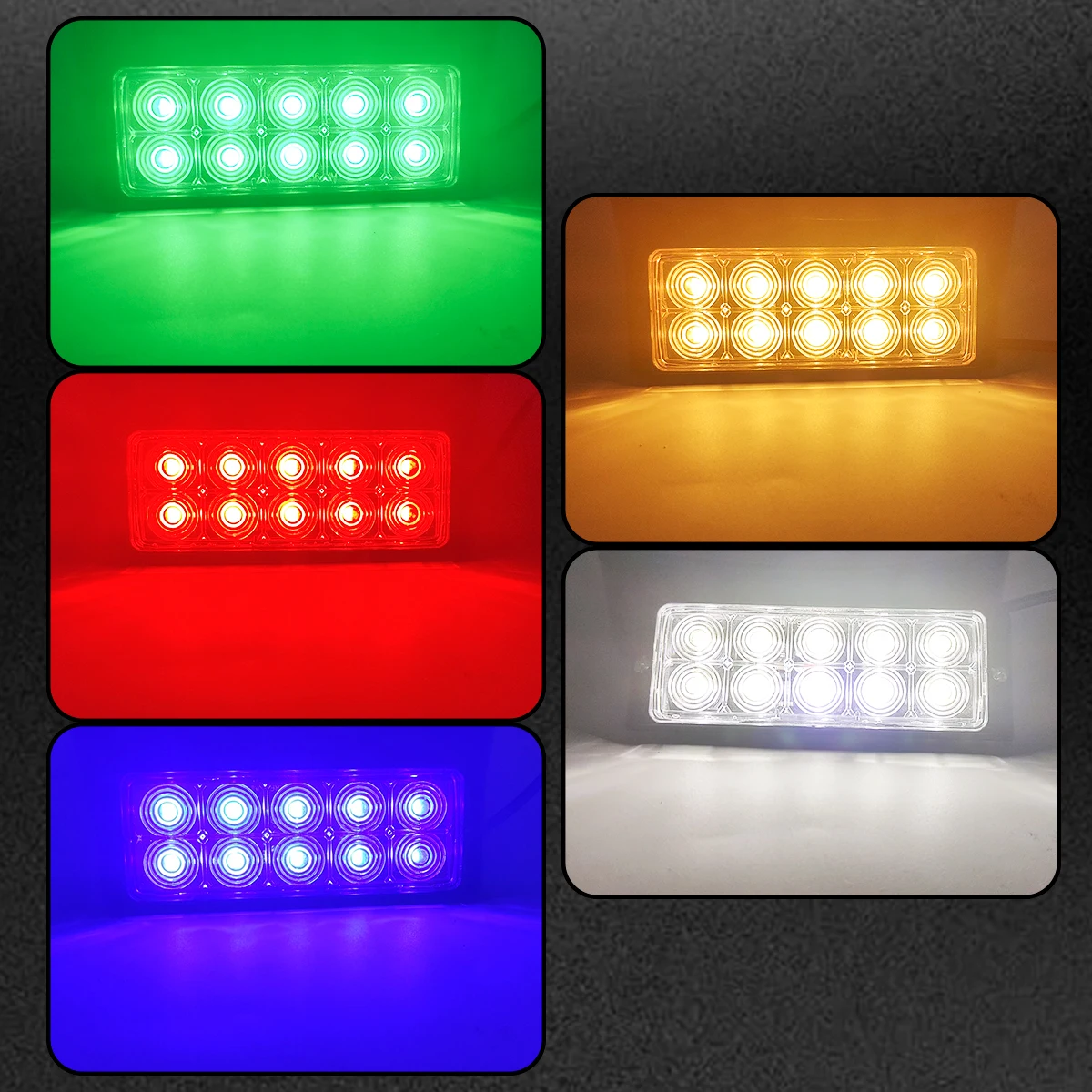 2PCS Ultra Helle LED Bremsleuchte Seite Warnung Marker Licht Rot/Gelb/Weiß/Blau/grün 12V 24V Trailor Lkw Auto Schwanz Hinten Lampe – Detail 2