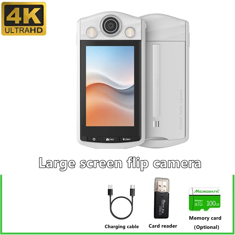 4K DSLR Cameras for Photography 64MP WiFi Auto Focus YouTube Vlogging Video Cameras 60FPS Livestream Camcorder 3.5" Touch Screen