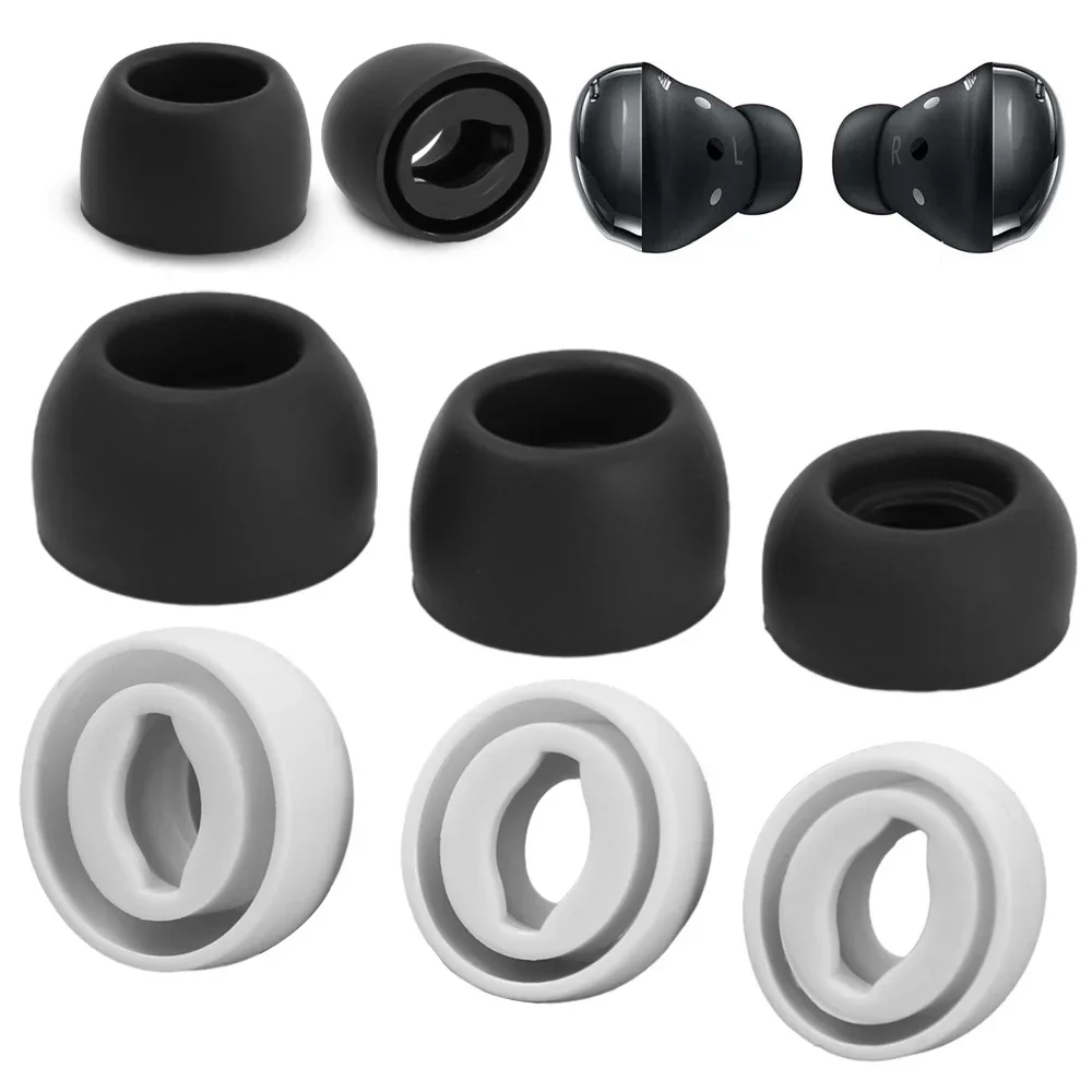 1/2/3 pares de almohadillas de repuesto para los oídos, tapones para los oídos de silicona para Samsung Galaxy Buds Pro, auriculares inalámbricos, tapones para los oídos reutilizables S M L