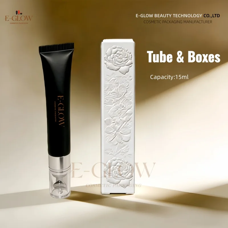 

【Logo Custom】50Pcs Customized 15ml Solid Color Tube with Metal Heart-shaped Massage Head Suitable for Beauty Packaging