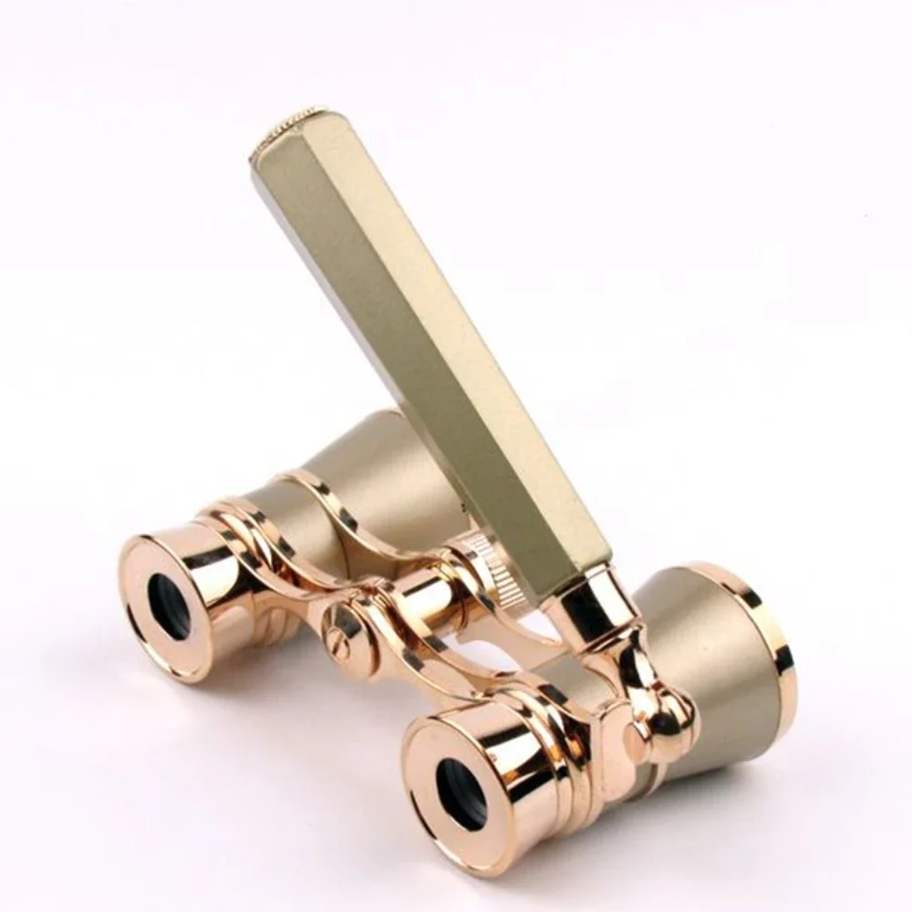 Vintage 3x25 Binoculars Telescope Opera Theater Glasses Retractable Handle Optics For Traveling And Hiking
