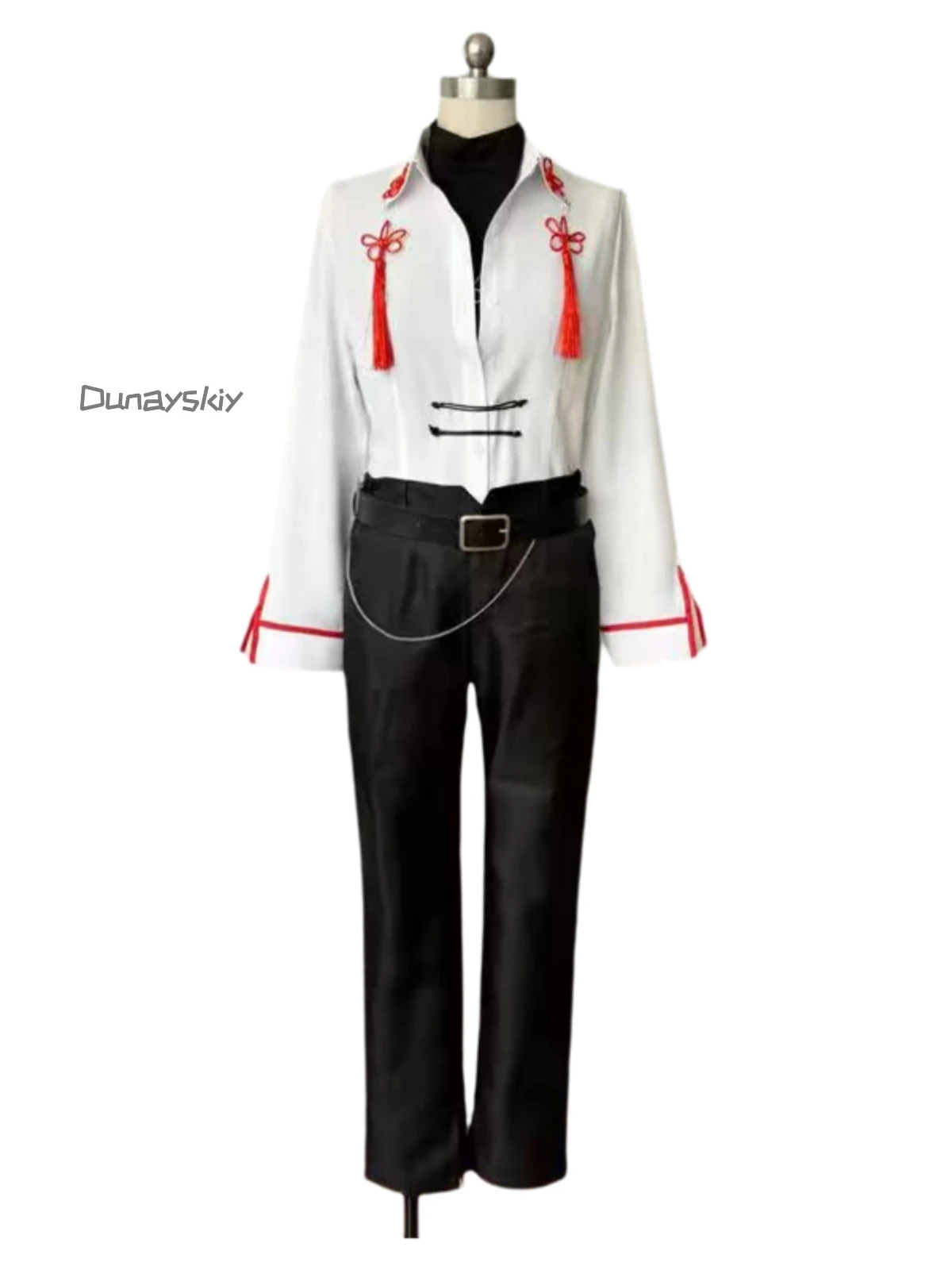 Link Click Vein Cosplay Costume Red wig cosplay S-3XL Cape Suit Unisex Outfit Folding fan Prop Anime Halloween Roleplay Set - Image 5