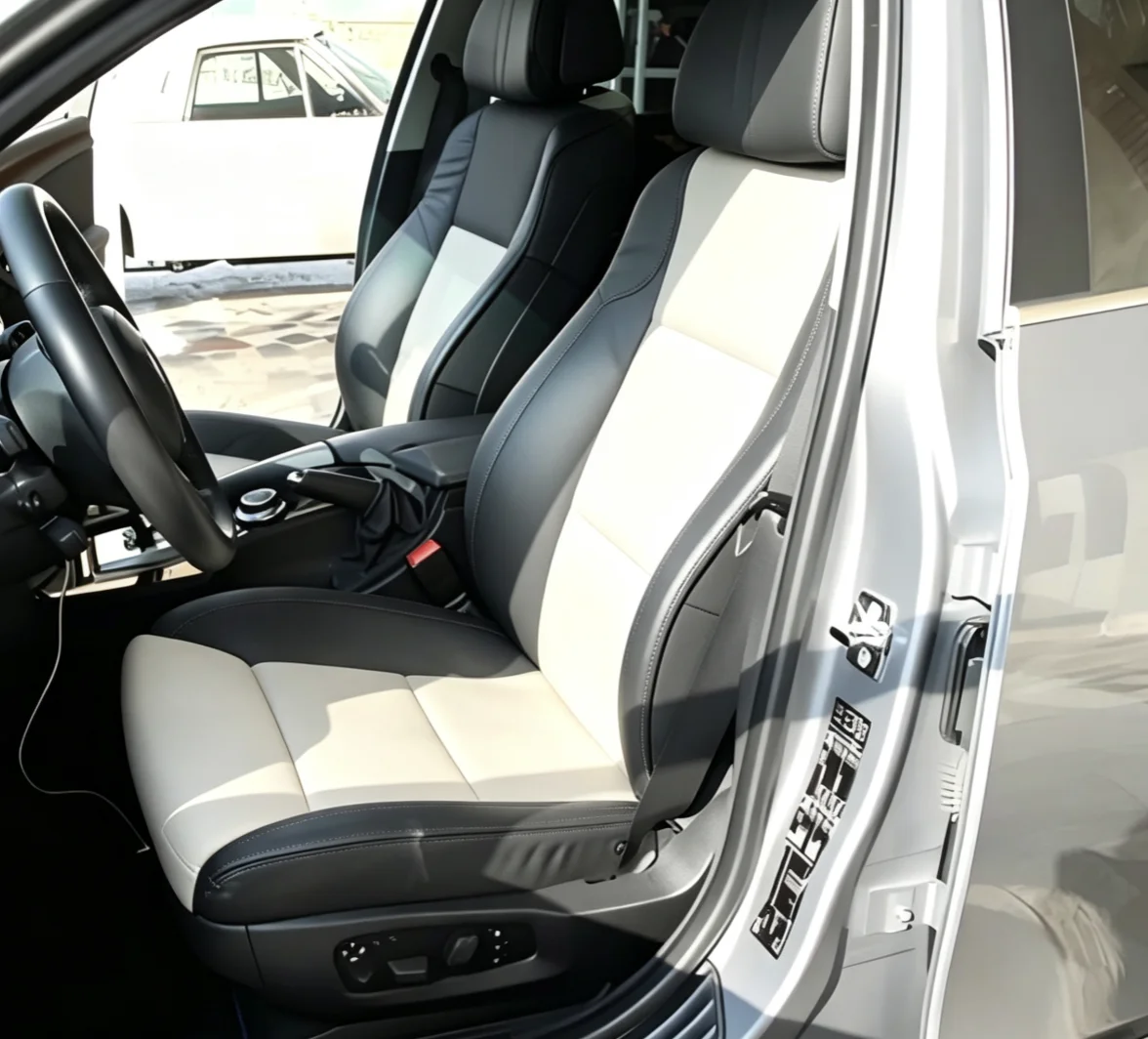 Für BMW E60 Maßgefertigte Autositzbezüge Luxuriöses Nappaleder 100% Passgenau Innenausstattung 360 ° Vollständige Abdeckung – Detail 9
