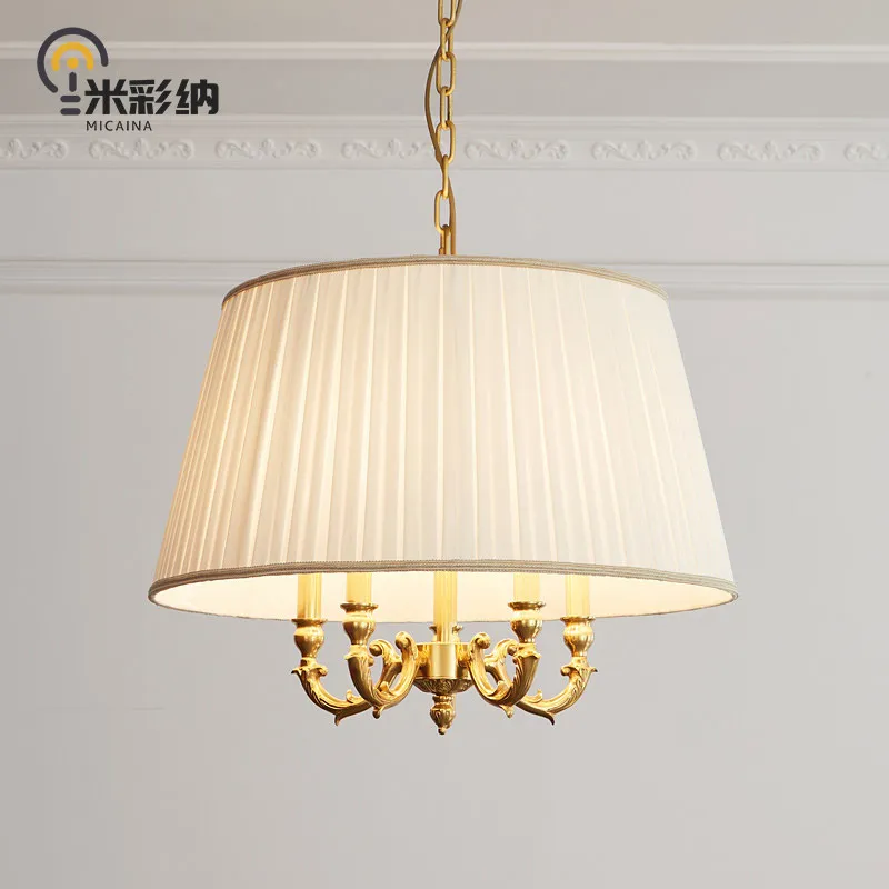 

Французская винтажная люстра для спальни, светильник в стиле середины века для главной комнаты, лампа для кабинета, американское ретро-освещение класса люкс