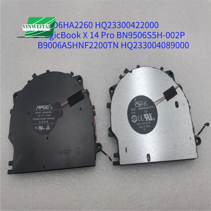 

CPU Cooling Fan For MagicBook X 14 Pro BN9506S5H-002P B9006ASHNF2200TN HQ23300408/9000 B95D6HA2260 HQ23300422000