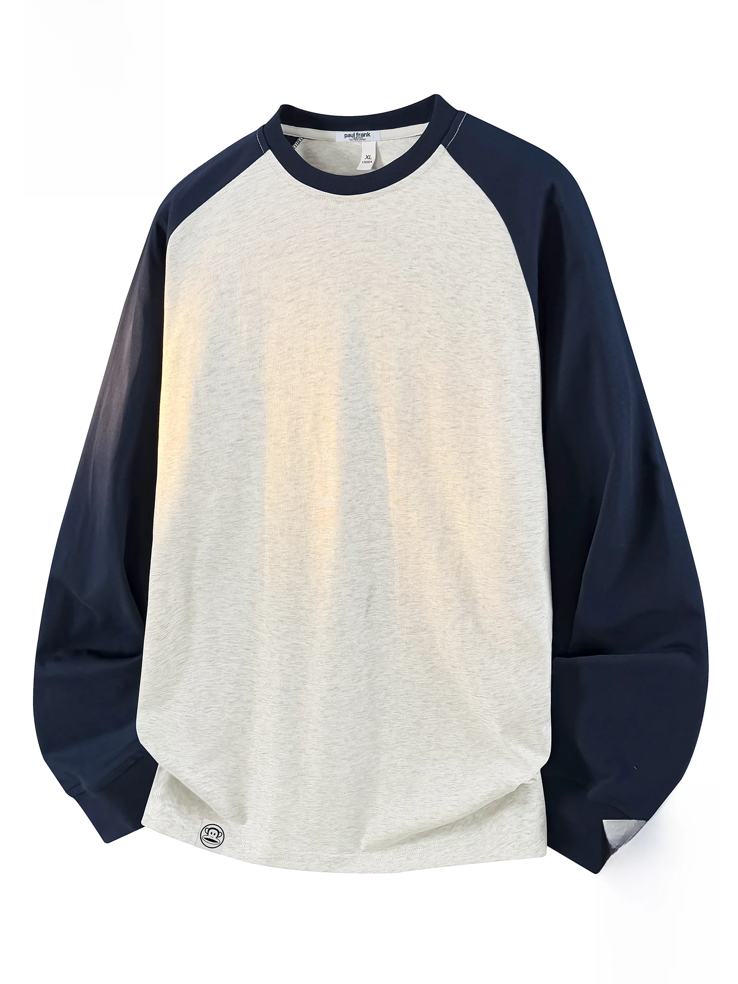 

Мужская повседневная футболка с длинным рукавом, круглым вырезом, свободного кроя, весенняя новинка, удобный топ из полиэфирного волокна