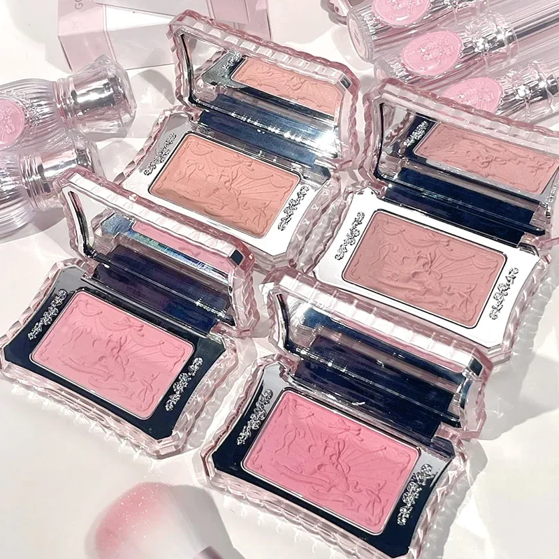 Gogotales Gem Series Ballet Relief Blush Plate Low Saturation Expansion Contraction Color Rouge Matte Cheek Makeup
