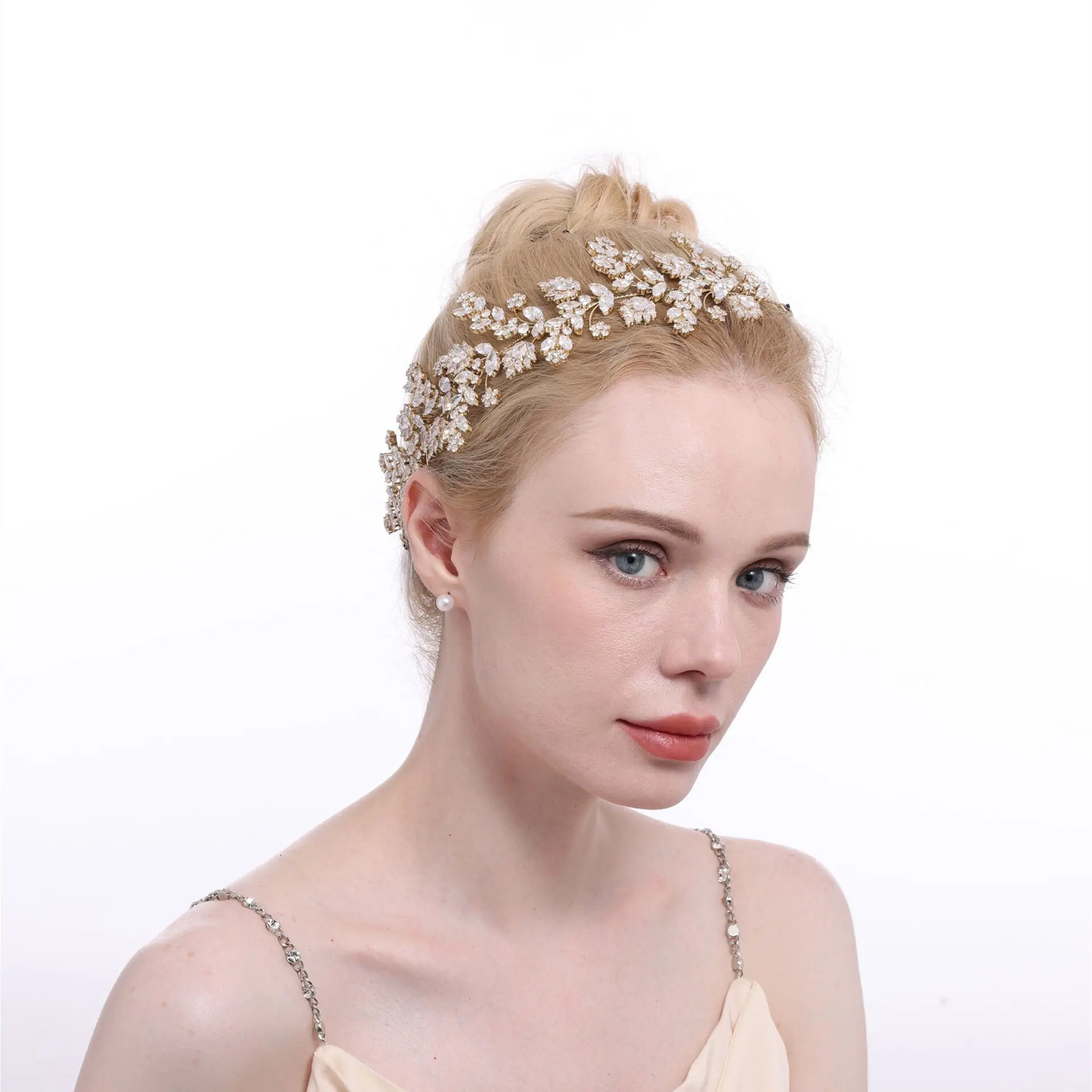 Lindo zircão cheio de cristal noivas macias tiara coroas headbands nupcial acessórios para o cabelo do casamento