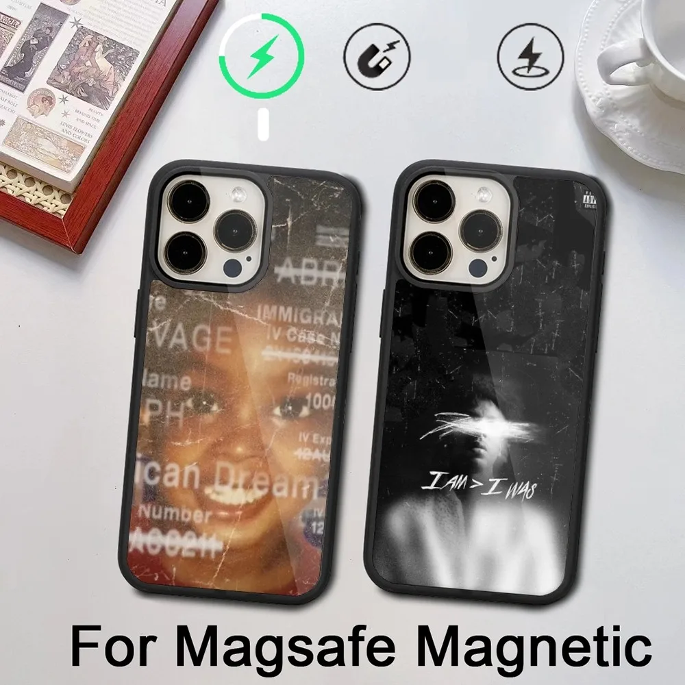 Singer 21 Savage  Phone Case For iPhone 14 13 12 11 15 Pro Max Plus Magsafe Magnetic Cover