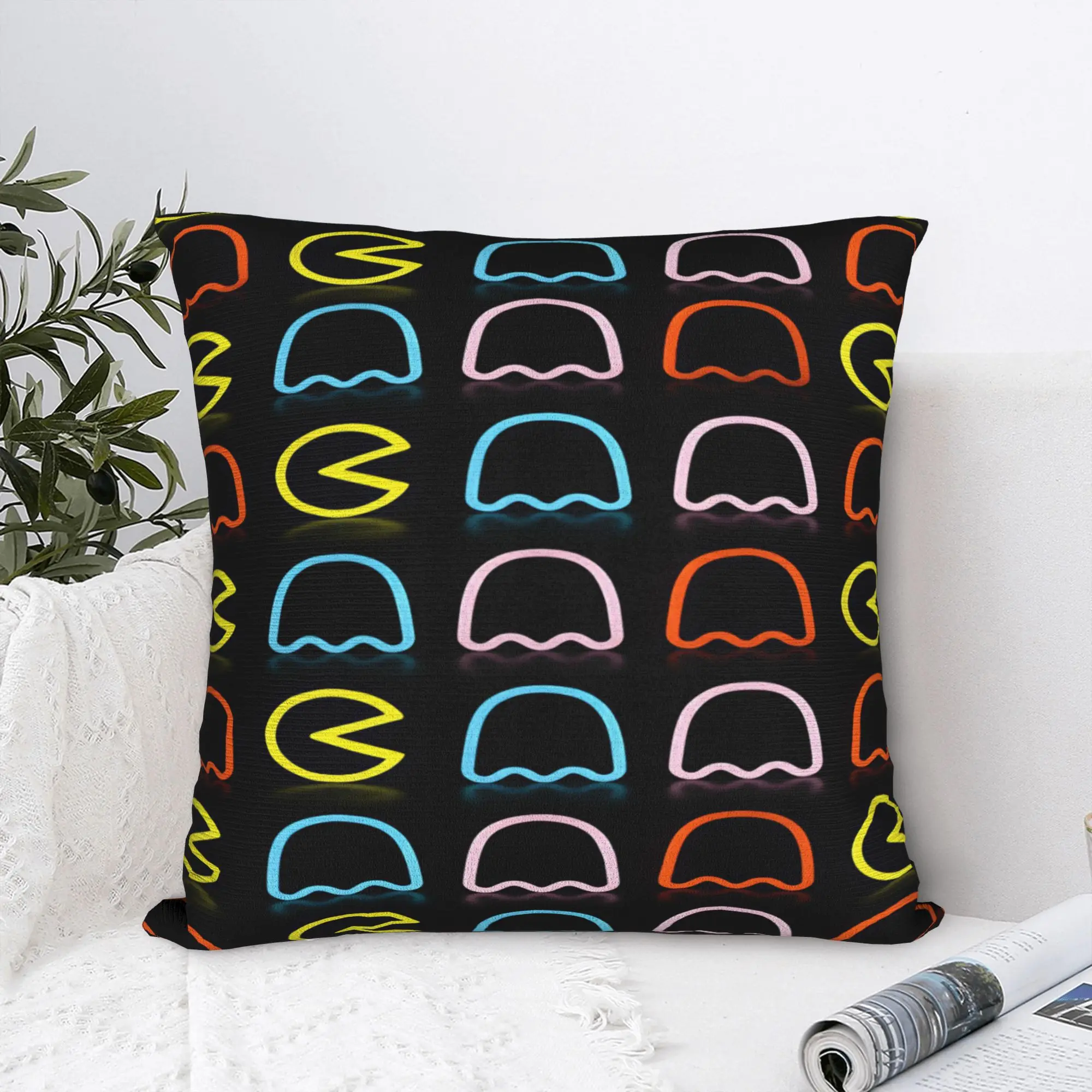 Pac-Man Pillow Case  Graphic Pillow Cover Cute Funny Pillowcases For Living Room Sofa