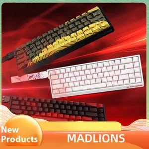 MADLIONS MAD 60 / 68HE Keyboard Sakelar Magnetik Keyboard Gaming Berkabel Hot Swap Pemicu Cepat Keyboard Kustom Aksesori Gamer PC 10 pemrograman keyboard penjualan terbaik - №