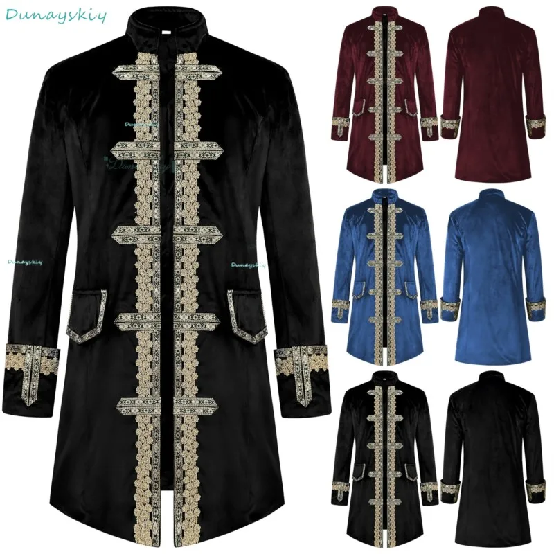 

Традиционное средневековое платье в стиле панк, средневековое ретро-готическое платье для мужчин, элегантное платье, карнавальный костюм на Хэллоуин, ролевая игра