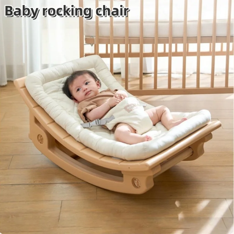 High Quality Children\'s Bassinet Comfort Chair Baby Sleeping Recliner Wooden Cot Frame Baby Bed Kids Balance Swinging Chair