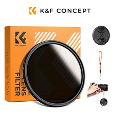 K & f-Konzept ND2-ND400 nd Filter mit variabler Neutral dichte 37mm 40.5mm 43mm 46mm 49mm 52mm 55mm 58mm 62mm 67mm 72mm 77mm 82mm für Kamera objektiv