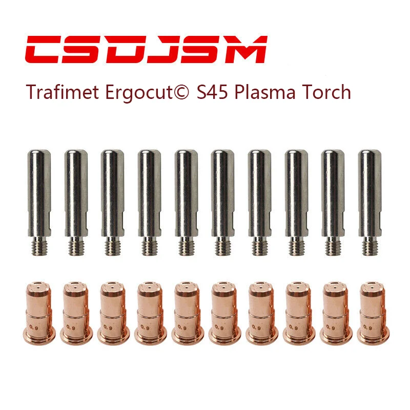 Trafimet S45 Long PR0106 Electrode PD0103-65 PD0103-09 PD0103-10 Nozzle Tip PC0116 Shield Cap 4/6-hole Plasma cutter torch