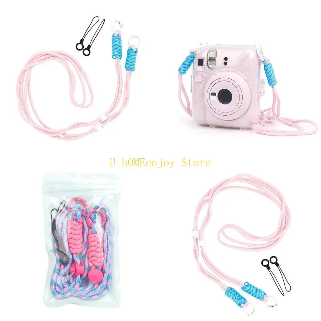 B0KF Versatile Braided Camera Neck Strap Multi-functional Sports Mounting Solution