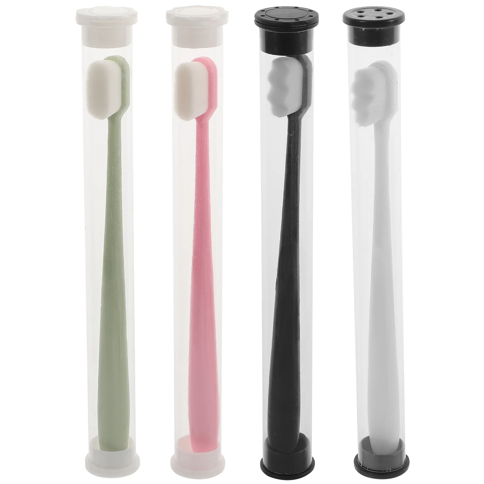 4 Pcs Toothbrushes Travel Soft for Adults Sensitive Manual Teeth Super Aesthetic Extra Child