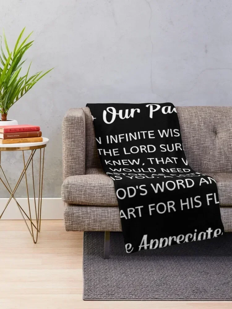 To Our Pastor - We Appreciate You Throw Blanket Thermal Luxury Designer Soft Plaid Blankets