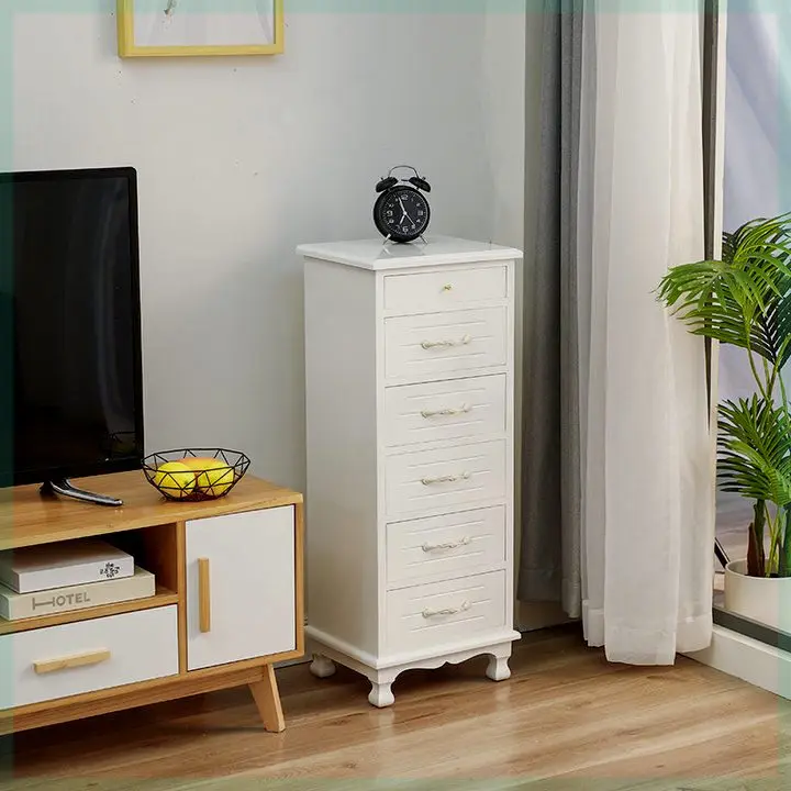 

Nordic Indoor Simple Leisure High Quality Solid Wood Cabinet Bedroom Storage Cabinet Bedside Table Drawer Living Room Storage
