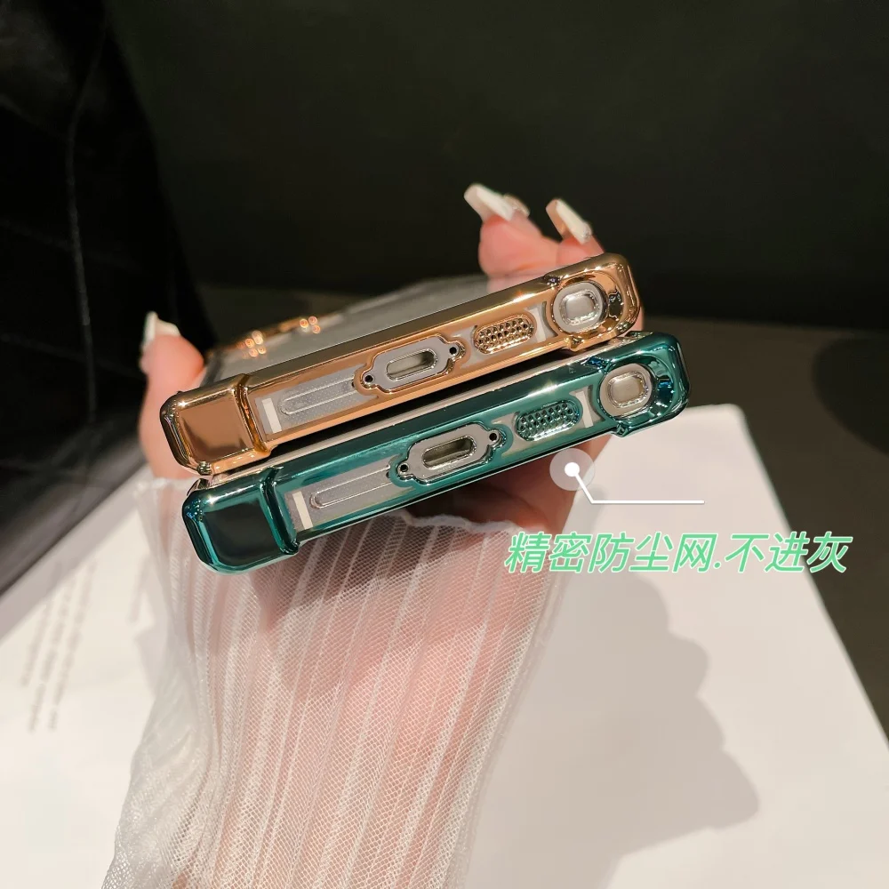 حافظة مطلية فاخرة لهاتف سامسونج جالاكسي S26 Edge S25 S24 S23 S22 Ultra Plus FE A56 A53 A35 غطاء حماية عدسة شفافة مقاومة للصدمات