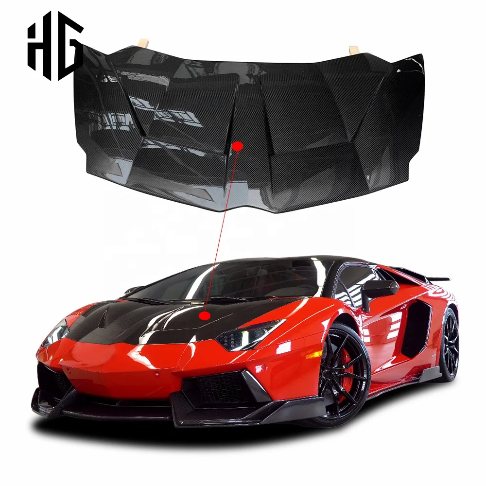 Good Fitment 1016 Style Carbon Fiber Engine Hood Cover for Lamborghini Aventador 2011-2015 LP700-4 LP720 LP750