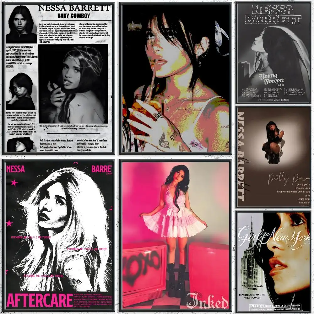 Trending Singer N-Nessa BarrettS Poster HD Self-Adhesive No Residue After Removal Ideal for All Kinds of Wall Decor