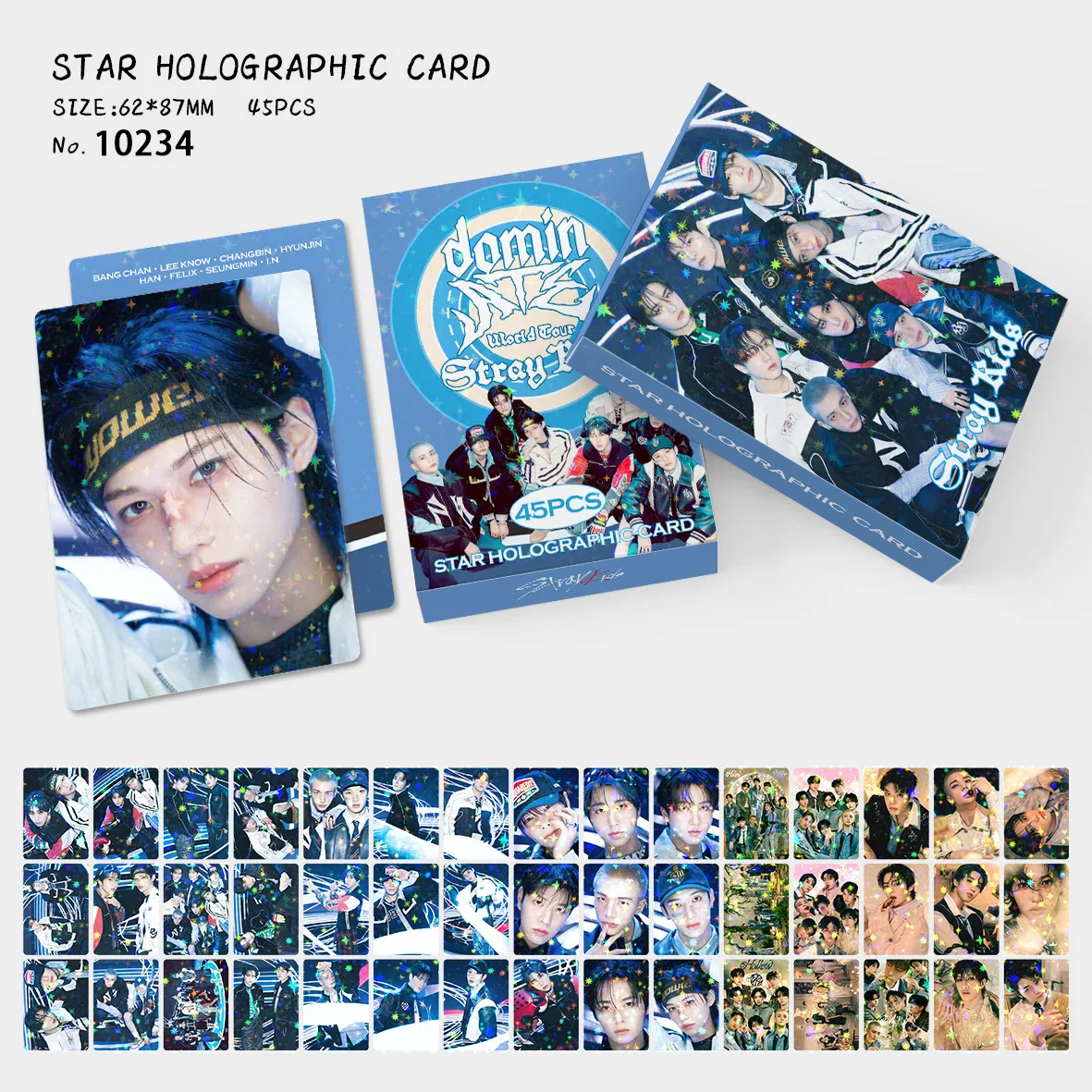 SKZOO 45 ensemble de cartes photo ciel étoilé, groupe Stray Kids et cartes individuelles, nouvelles cartes étoiles spéciales à collectionner, cadeau d'anniversaire LOMO