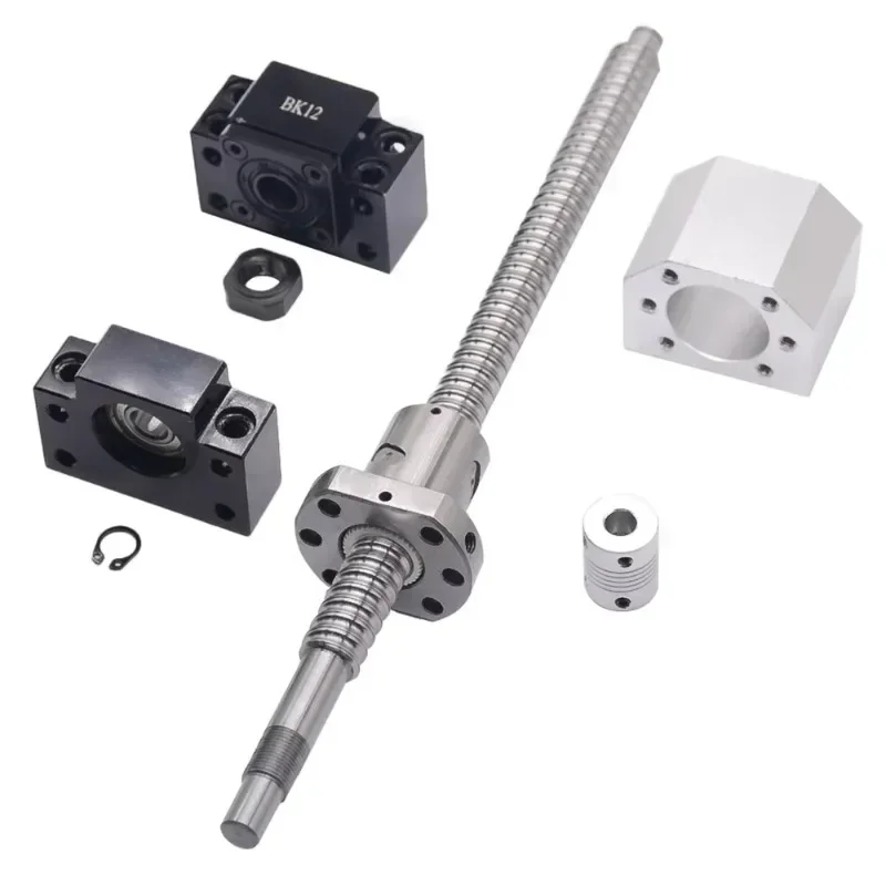 1605 L500mm ball screw C7 with end processing1605 ball nut nut shell  end point support  coupler