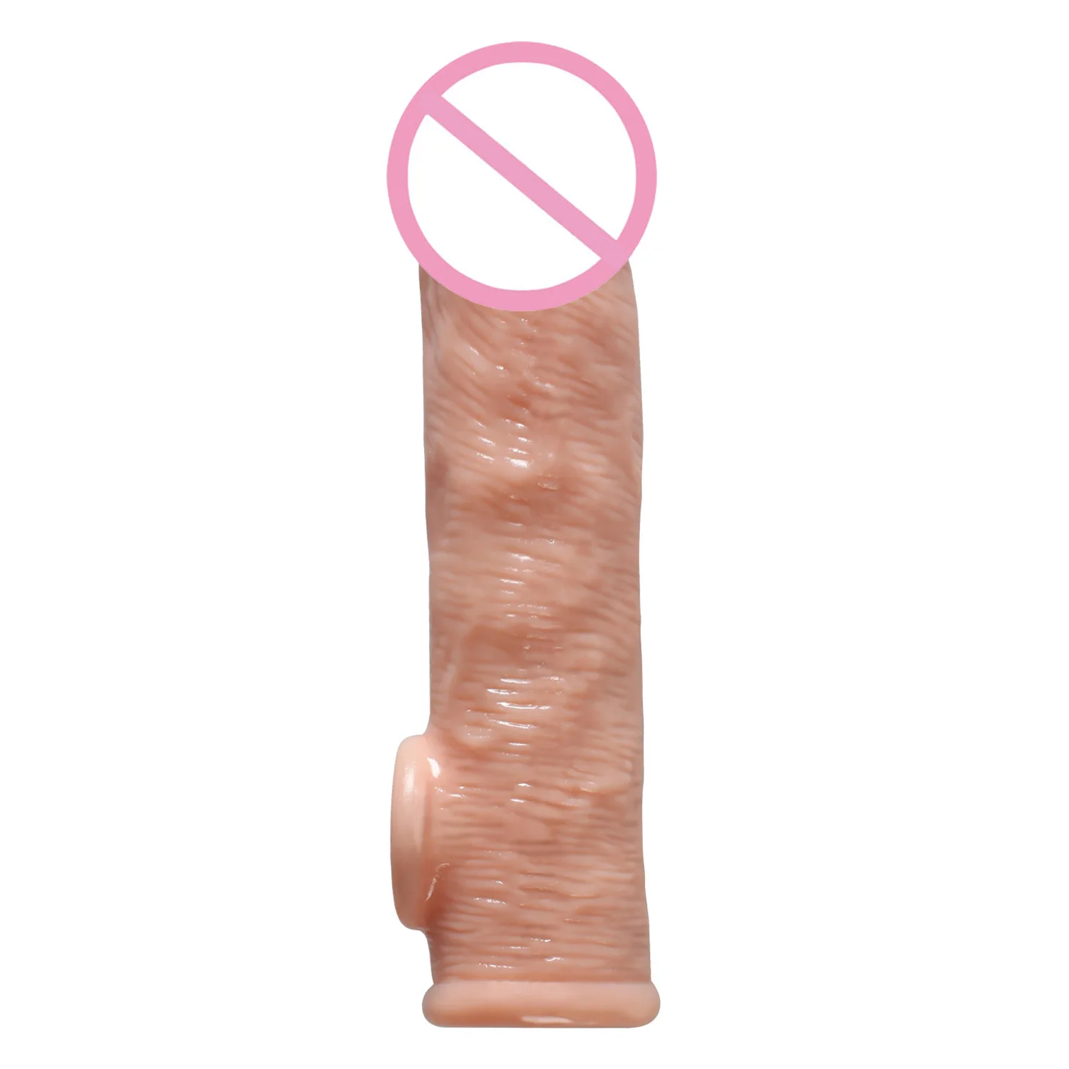 Silicone Penis Cock Rings Sex Toys For Men Reusable Delay Ejaculation Penis Magnify Condoms Dick Sleeve Glans Cover Enlargement