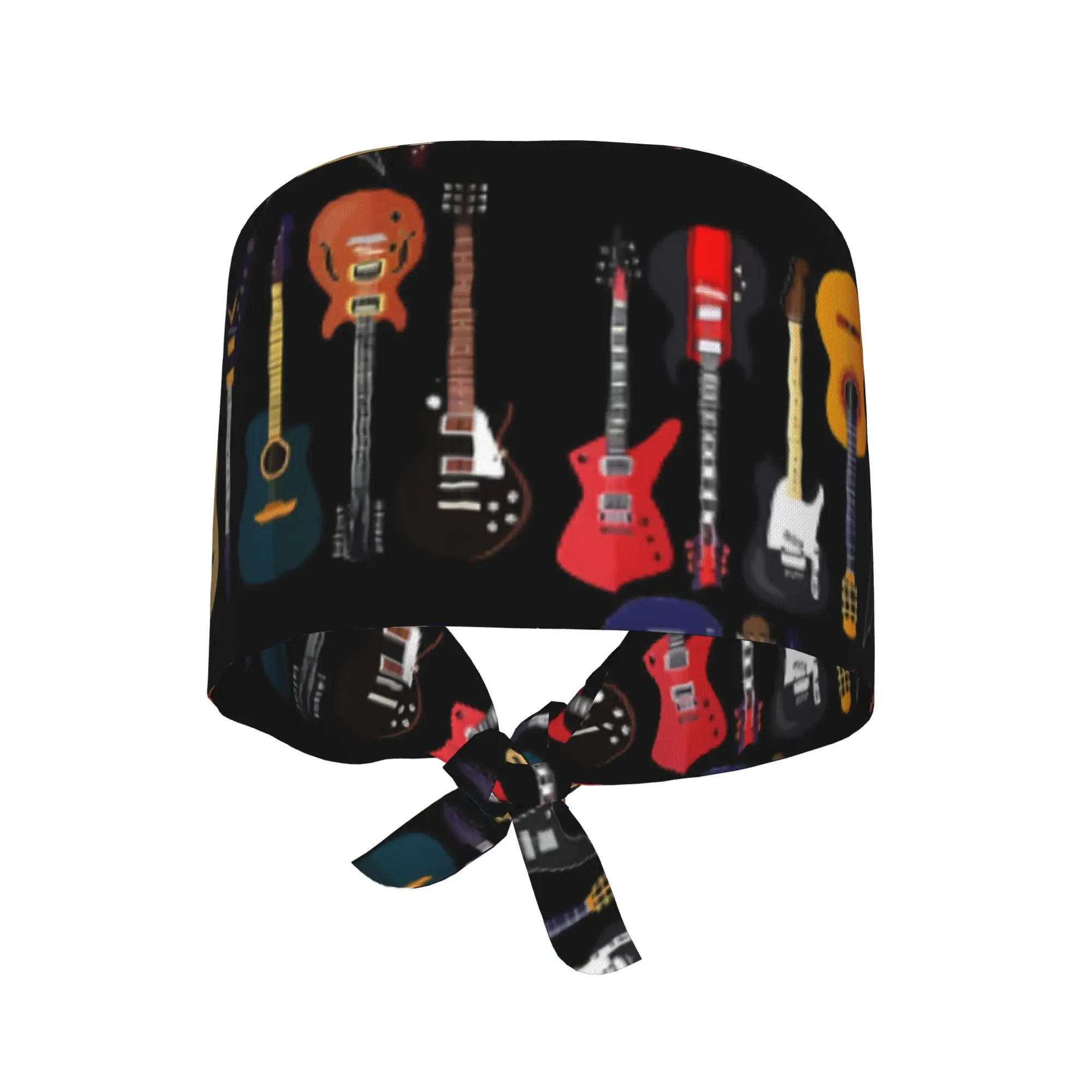 Musician Different Types Of Guitar   WorkCap Work Working Cap Adgusted Fashion Printed Multi-Scenario