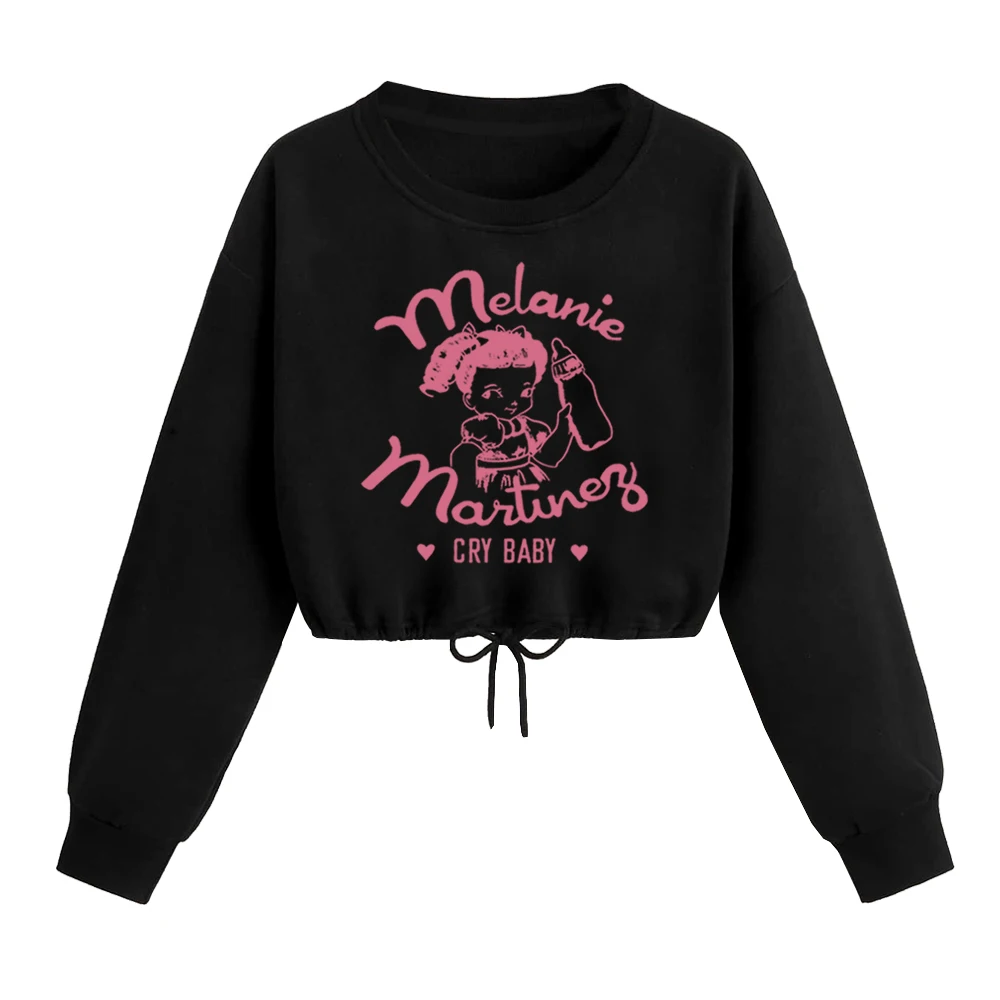 Woman Crop Tops Melanie Martinez Cry Baby Sweatshirt Fashion Girls Casual Loose Female Hoodie